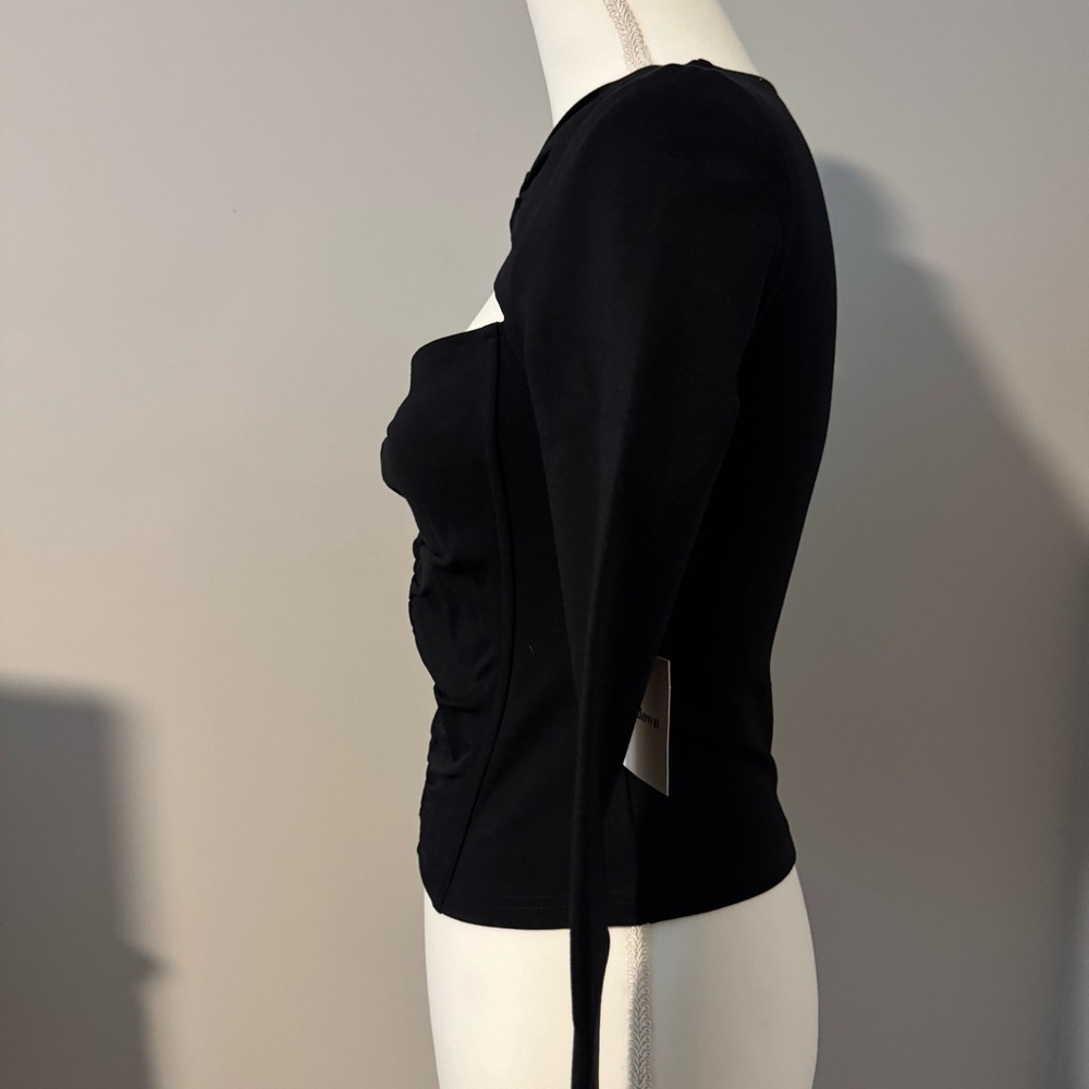 Superdown Black Cutout Long Sleeve Blouse — image 4 of 8